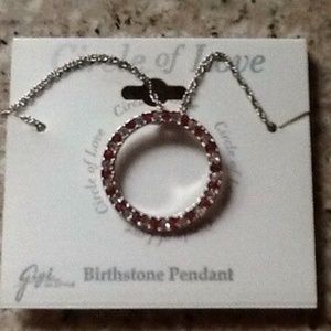 NWT CIRCLE OF LOVE Birthstone Necklace January